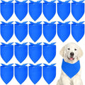 Abbylike 20 Pcs Sublimation Blank Dog Bandanas Plain Bandanas for Dogs Heat Transfer Triangle Bibs DIY for Puppy Cat Pets Birthday Costume Accessories Party Decoration (Blue,Small)