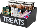 Morezi Dog Food Organizers Storage cat Treat jar Organizer Great for organizing pet Dogs Cats Birds Animal Cookie Snack in Kitchen countertop Closet Black