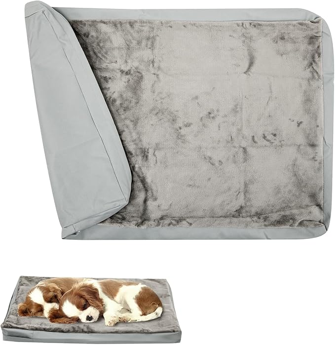 Waterproof Dog Bed Cover,Washable Removable Pet Dog Bed Replacement Cover for 48 Inch Crate,Water Absorbable Pet Puppy Bed Covers for Dogs Cat,46Lx29Wx4H inch