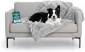 Furhaven Waterproof Throw Blanket for Dogs & Indoor Cats, Washable - Shaggy Plush Calming Long Faux Fur & Velvet Dog Blanket - Mist Gray, Large