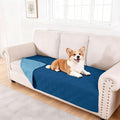 hyha Waterproof Dog Blanket, Reversible Pet Bed Blanket, Soft Sofa Couch Cover for Dogs Washable, Waterproof Pet Couch Covers for Sofa Puppy Cats Furniture Protector(40"x70", Navy Blue/Blue)