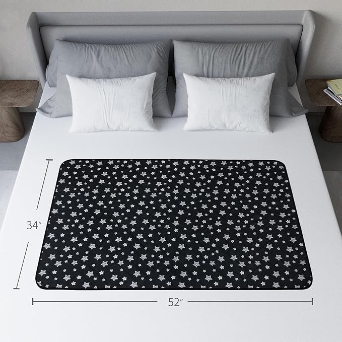 Waterproof Bed Pads Washable, Absorbent Chuck Pads for Incontinence, Washable Pee Pads for Dogs, Waterproof Mattress Protector for Seniors, Bedwetting Kids, Hospitals, Pets, 34"x52" 2 Pack
