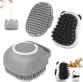 Comotech 3PCS Dog Bath Brush | Dog Shampoo Brush |Scrubber for Bath | Grooming/Washing Brush Scrubber (Gray Gray White)