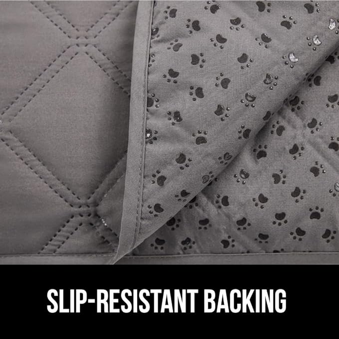 GORILLA GRIP Waterproof Bed Cover for Dogs, 82x52, Gripped Slip Resistant Backing, Leak Proof Washable Dog Blanket Covers Sofa, Couch, Sectional, Crate, Car, RV Seats, Pet Puppy Essentials, Charcoal