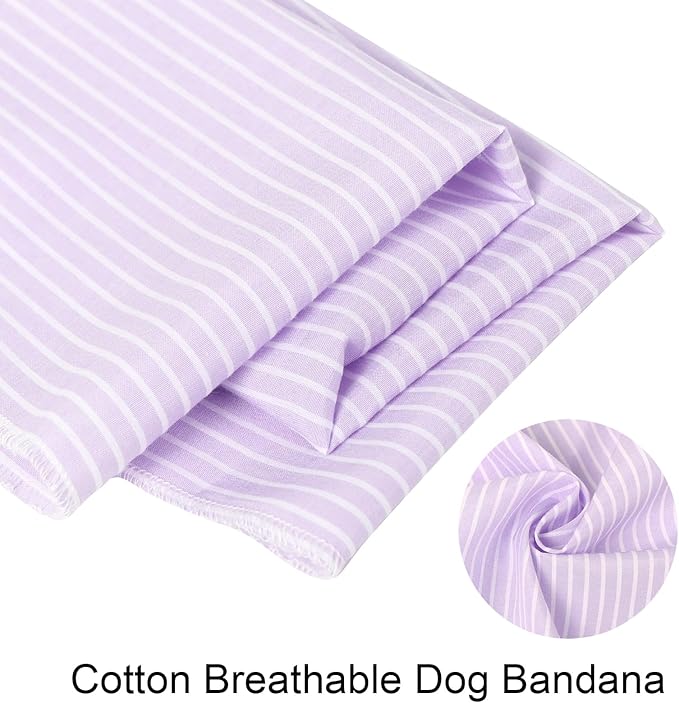 ARING PET Summer Dog Bandana-Cute Lavender Dog Bandanas, Comfortable Pet Scarf Dogs Triangle Bibs for Small to Large Girl Dogs and Cats