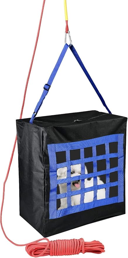Pet Fire Rescue Bag Large up to 90 pounds - Pet Evacuation Kit - Emergency Pet Carrier - Fire Survival Tool for Dogs, Cats - Large Dog Backpack - 50ft Rope Included - Life-Saving & Compact