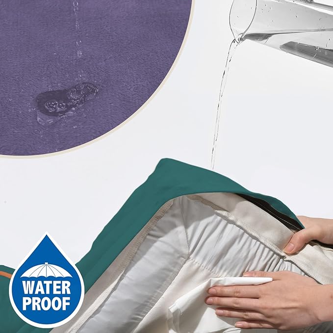 Comfort Expression Orthopedic Dog Bed for Large Dogs 36x27 Inch, Waterproof Egg Crate Foam Large Pet Bed with Removable Bolsters, Dog Couch with Washable Cover & Non-Slip Bottom, Violet Tide