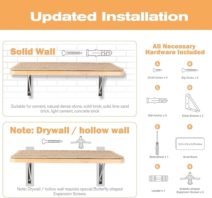 Wall Mounted 1 Pack Cat Shelf with 2 Pcs Two Steps Climber Stairs - Modern Cat Wall Furniture for Climbing, Lounging, and Playing - Perfect Hammock for Indoor Cats or Kitty