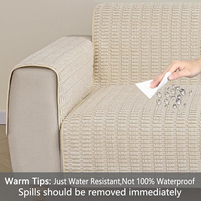 Muamar Dog Bed Cover Sofa Protector,Anti Slip Waterproof Sofa Covers for Living Room Couch Covers,Sofa Mat,Seat Cover,Dog Mat,Pet Pad for Furniture 1 Piece (30x70 inch, Cream White)