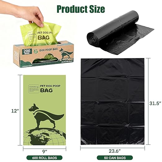 Dog Waste Station Outdoor, Pet Waste Disposal Station Rustproof Aluminum with 10 Gallon Trash Can, 600 Dog Poop Bags & 50 Liners for Parks, Trails, HOA Communities, Backyards