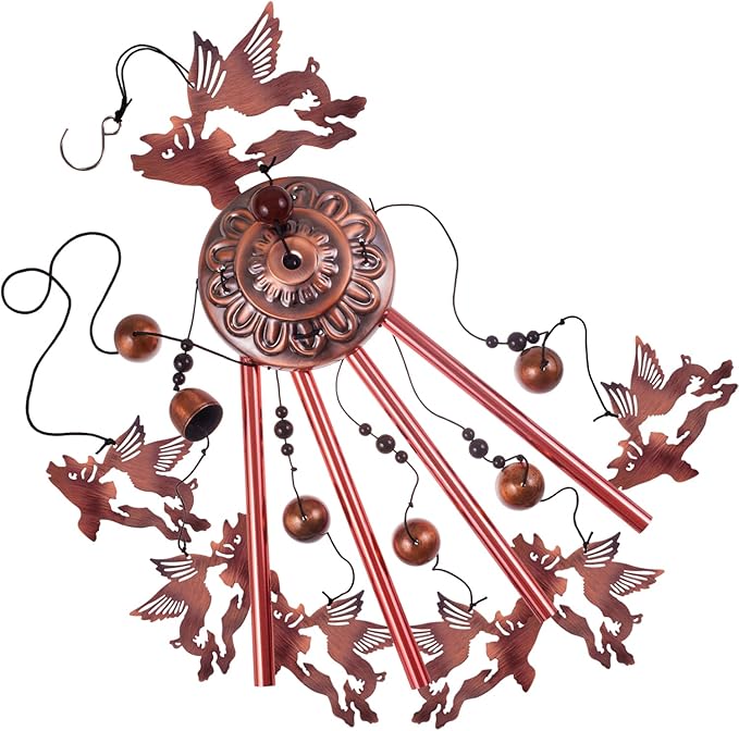 Flying Pig Wind Chimes, Gifts for Mom & Grandma & Woman & Family & Neighbor, Pigs Decoration for Home,Garden,Balconies,Room,Patio,Indoor,Outdoor Wind Catcher, Memorial Windchime, Blessing Wind Bells