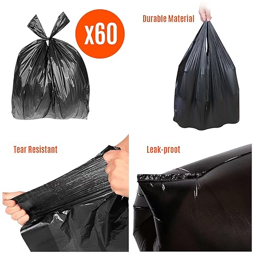 Dog Pooper Scooper, 7Pcs Set Poop Trash Can with Removable Inner Bucket, Long Handle Tray & Rake, 60 Waste Bags, Dog Waste Large Bin Waterproof for Outdoor, Backyard, Garden
