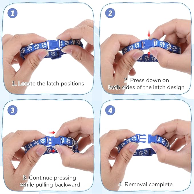 Breakaway Cat Collars with Bells, 16 PCS Breakaway Cat Collars Reflective Safety Kitten Collar Adjustable for Cats Small Dogs, Mixed Colors