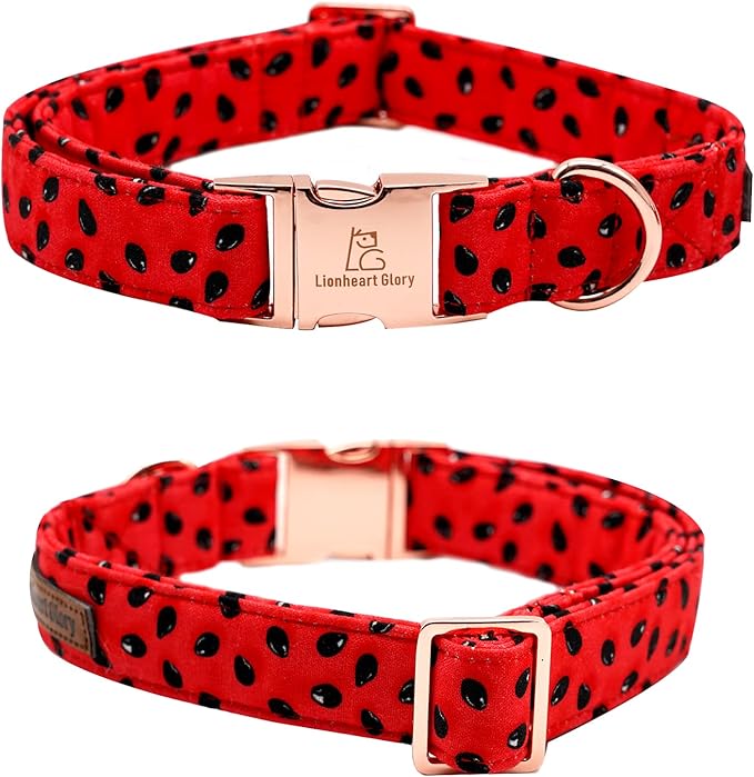 Lionheart glory Dog Collar, Watermelon Dog Collar with Bow, Summer Dog Bowtie Collar Cute Pet Collar Gift for X-Large Dog