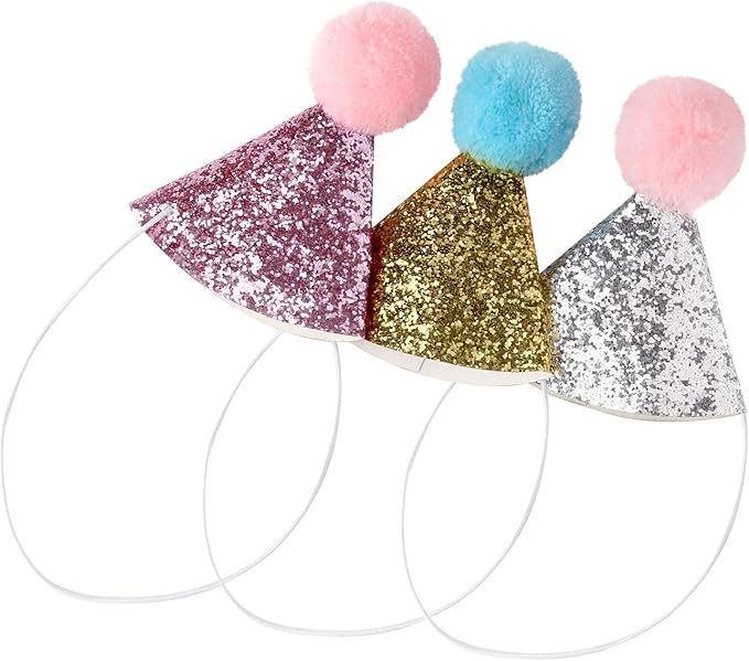 4pcs- Dog Birthday Hat for Pets Party Decoration Supplies， Cat Kitten Headband Hats Charms Grooming Accessories