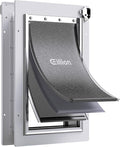 Medium Dog Door for Door, Doggy Door with Aluminum Frame, 3 Flaps, Metal Closing Panel and Lock, Pet Doggie Door for Interior and Exterior Doors