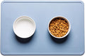 Remy+Roo Dusty Blue Silicone Dog Food Mat for Pet Bowl | 100% Waterproof | Non-Slip | Dishwasher Safe