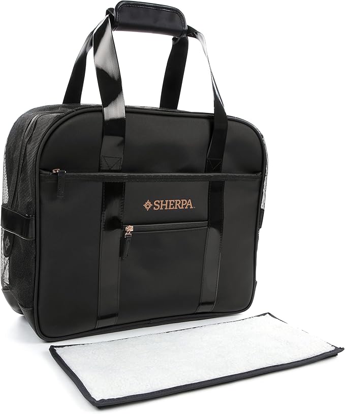 Sherpa Tote Around Town Travel Pet Carrier with Stay Clean Technology - Black, Small