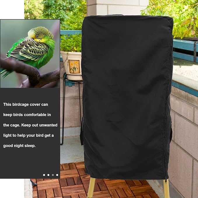 POPETPOP Bird Cage Covers for Night - Breathable, Washable Parrot & Parakeet Cage Protector