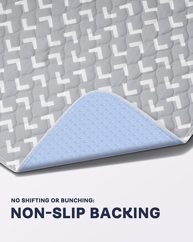 Non-Slip Bed Pads for Incontinence Washable (34" x 36"|4 Pack), Waterproof Bed Pads, Bed Wetting Pads for Bed, Sofa, Floor, Resuable Underpads for Adults, Seniors, Pet