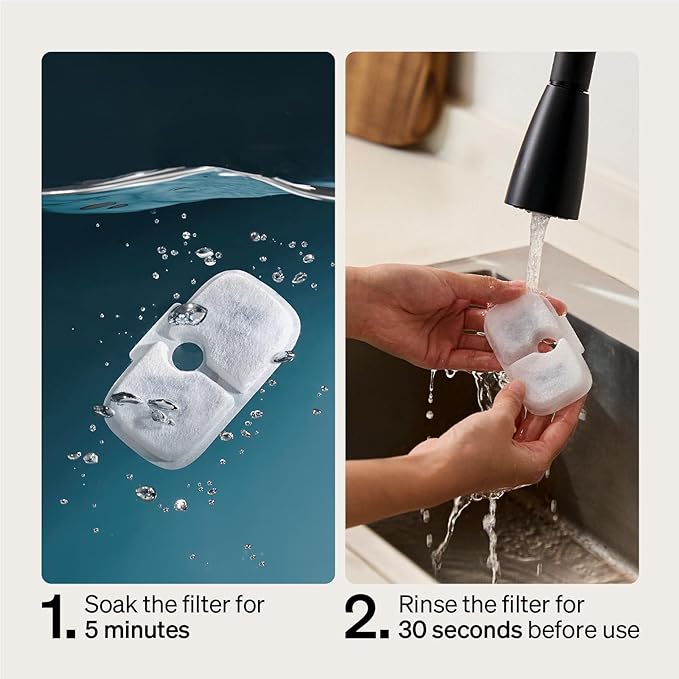 PETLIBRO Cat Water Fountain Filter Replacement, 12 Packs Pet Fountain Filter & Sponges for Dockstream WF106/WF116/WF105/WF115/WF005/WF305, Half Year Set Easy-Swap PETLIBRO Cat Water Dispenser Filter