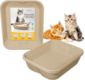 4 Pack Disposable Cat Litter Boxes, Durable Leak-Proof Cardboard Kitty Litter Trays for Temporary Use, Litter Box Liners & Travel, Ideal for Picky Cats