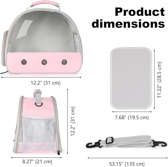 Bearded Dragon Carrier,Lizards Cage,Hamster Outdoor Used,Small Animal Travel Carrier for Sugar Glider Hedgehog Rat Parrot Bird Guinea Pig, Portable Guinea Pig Travel Carrier for Two