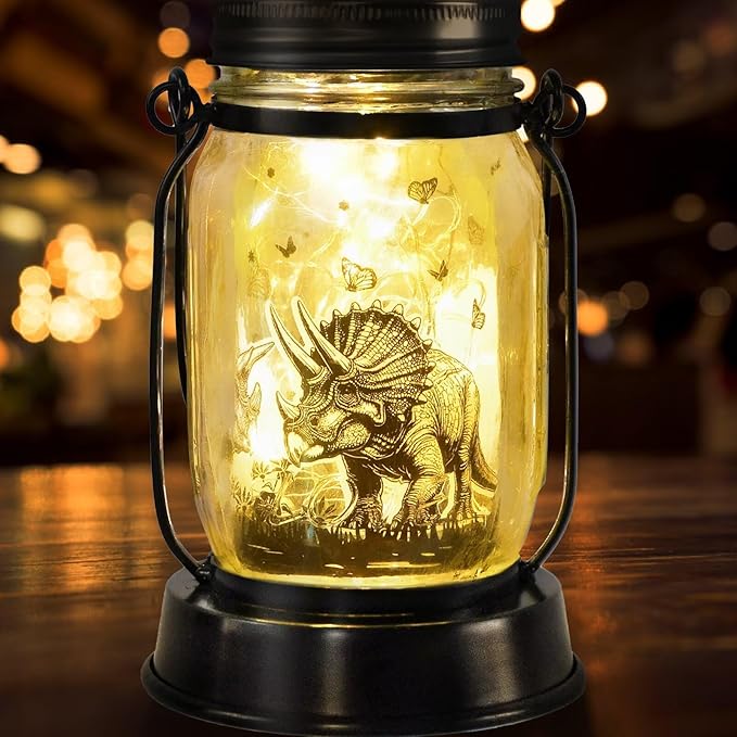kyoryuger for Teens Boy Girls Dinosaur Solar Lantern for Kids, Solar Lights Aesthetic Room Decor for Teen Girls Boys, Garden Decoration Outside for Yard, Patio,Porch