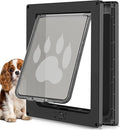 CEESC Dog Door for Pets Up to 20lb, Weatherproof Pet Door for Cats and Dogs, Durable, Snap-in Closing Panel Included, Suitable for Interior and Exterior Doors(Small Black)