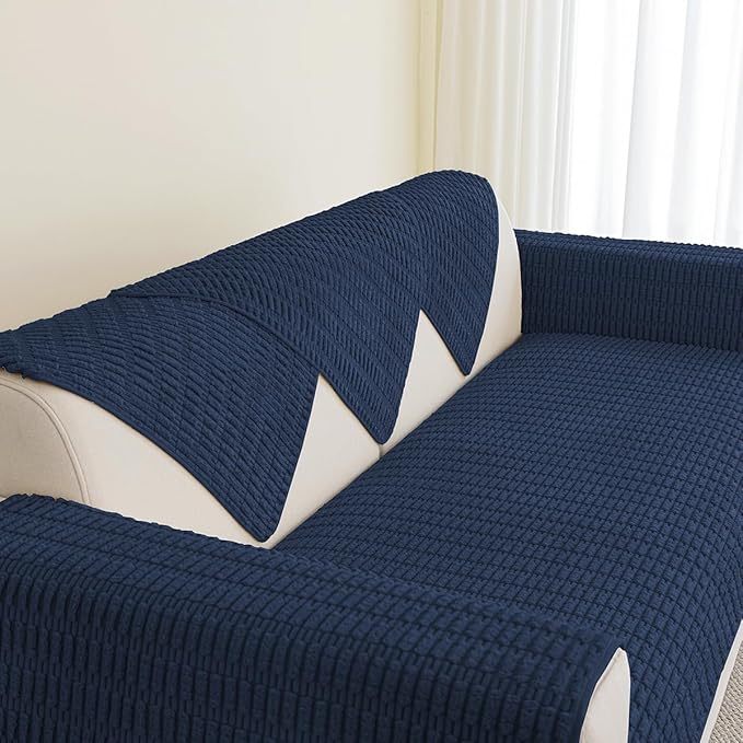 Muamar Dog Bed Cover Sofa Protector,Anti Slip Waterproof Sofa Covers for Living Room Couch Covers,Sofa Mat,Seat Cover, Dog Mat,Pet Pad for Furniture 1 Piece (30x82 inch, Dark Blue)