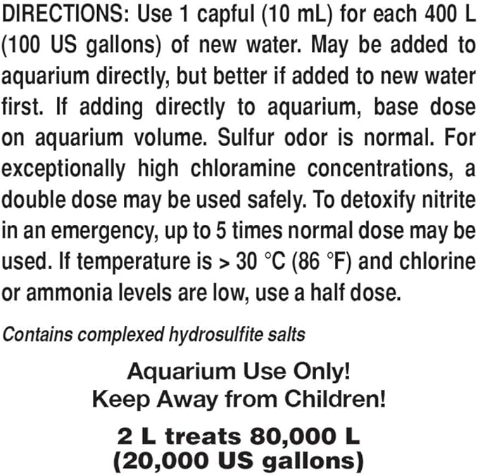 Seachem Prime Fresh and Saltwater Conditioner - Chemical Remover and Detoxifier 2 L