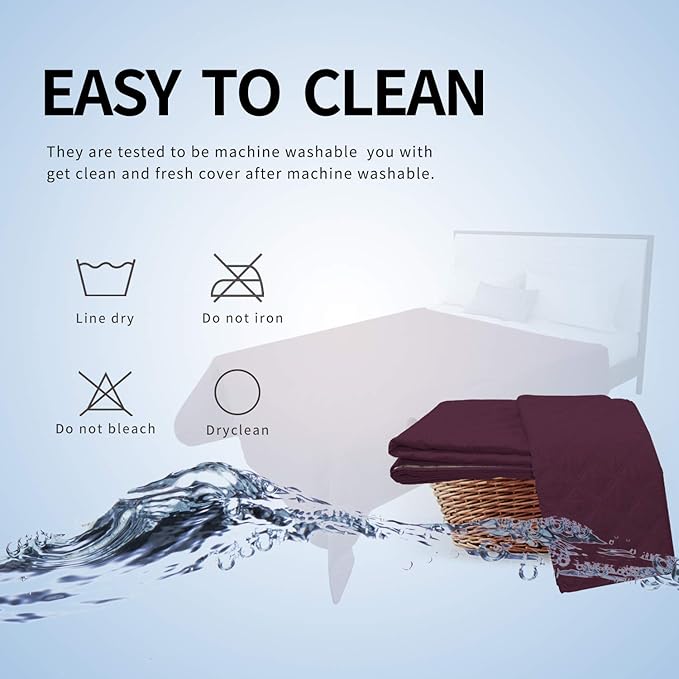 Easy-Going 100% Waterproof Dog Bed Cover, Non-Slip Pet Blanket for Furniture, Washable Couch Cover, Repleasement Sofa Cover (86X82 in,Wine)
