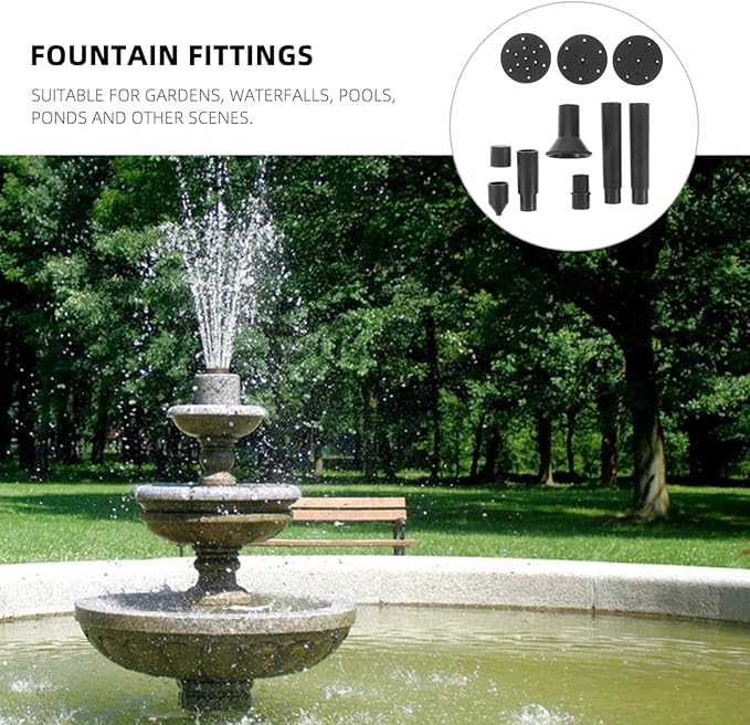 VICASKY Solar Bird Bath Fountains Accessories 10 Pcs Plastic Nozzles Pond Waterfall Bird Bath Solar Pump Parts for Diy Garden Water Feature