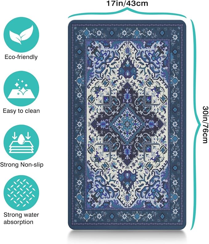 Pet Feeding Mat for Floors Waterproof Dog Mat for Food and Water Absorbent Quick Dry Non Slip mat for Cat Bowls