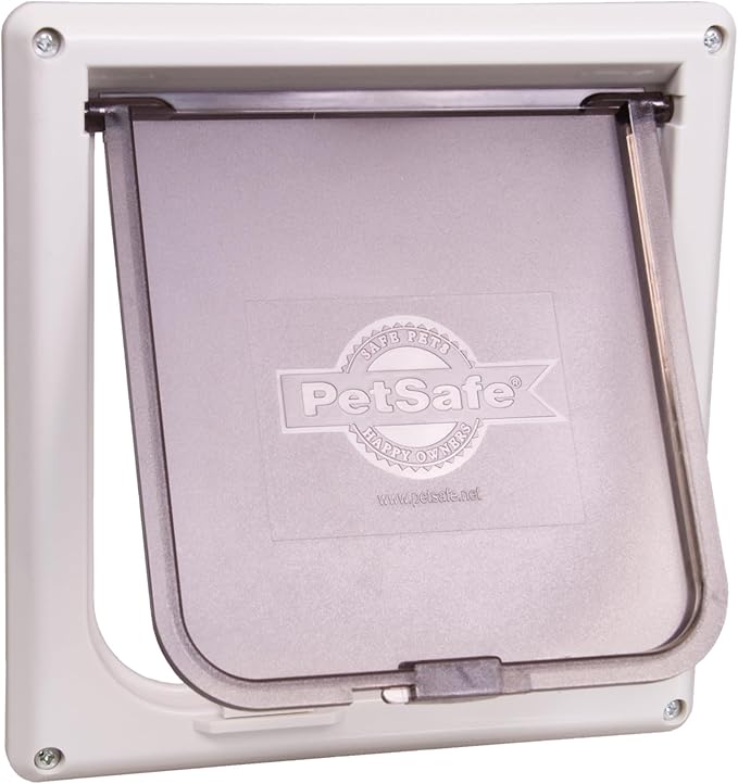 PetSafe Interior 2-Way Locking Cat Door - Allows Convenient Movement Between Rooms & Minimizes Scratching - Tinted Durable Plastic Privacy Door for Feeder & Litter Box,(Pack of 6)