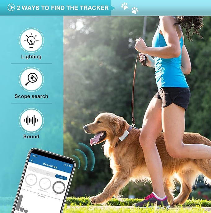 Zeerkeer 4G Pet GPS Tracker Waterproof Real-time Mini Pet Cat Dog GPS Tracker Locator Pet Location & Activity Trackers Collar for Dogs, Cats, Pets,Kids,Elders, Free APP/Web Platform Control