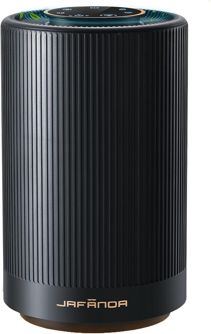 Jafanda Air Purifiers for Home Bedroom, True HEPA 13 Coverage 450 sqft, 22 dB Portable Air Cleaner, Effectively Remove Pollen Dust and Odor to Prevent Seasonal Air Diseases, Night Light