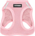 Best Pet Supplies Voyager Step-in Air Harness - All Weather Mesh, Reflective, No Pull Harness for Dogs, Cats - Secure with Hook & Loop Fastener, Buckle, Double D-Rings - Pink, XXS