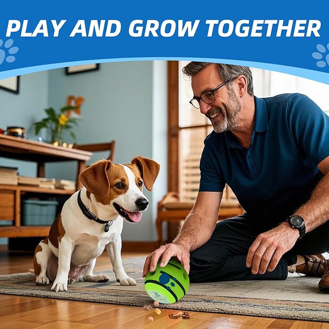 Interactive Puzzle Dog Treat Ball, Treat Dispensing Enrichment Dog Toys Ball, XL, 5.51 in (14 cm)