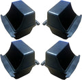 Lot of 4 Bird Cage White Plastic Seed Water Feeder Cups (Black)