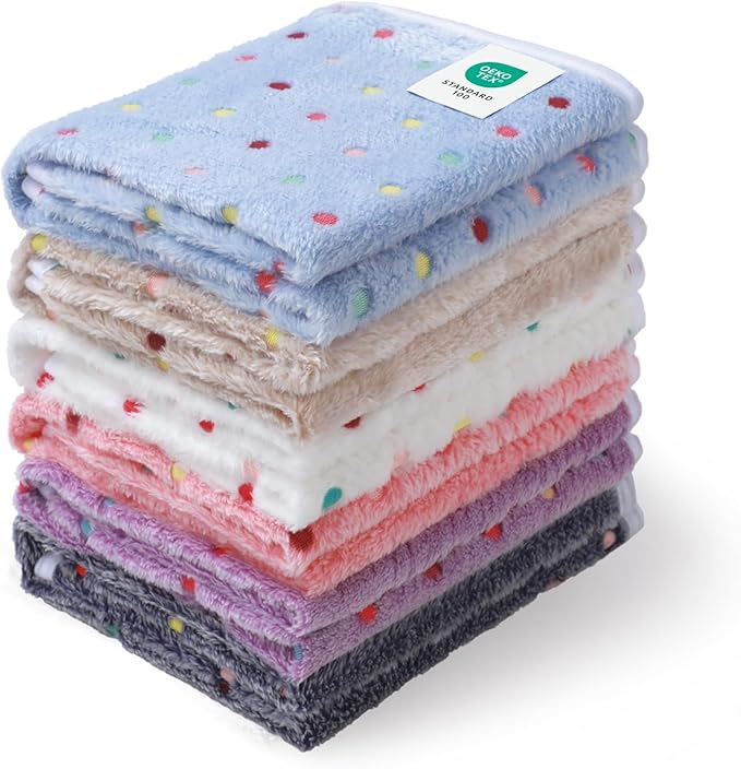 Luciphia 1 Pack 6 Dog Blankets Cat Soft Fluffy Fleece Pet Blanket Warm Cute Print Design Puppy Kitten Doggy Dot Large(41"x31")