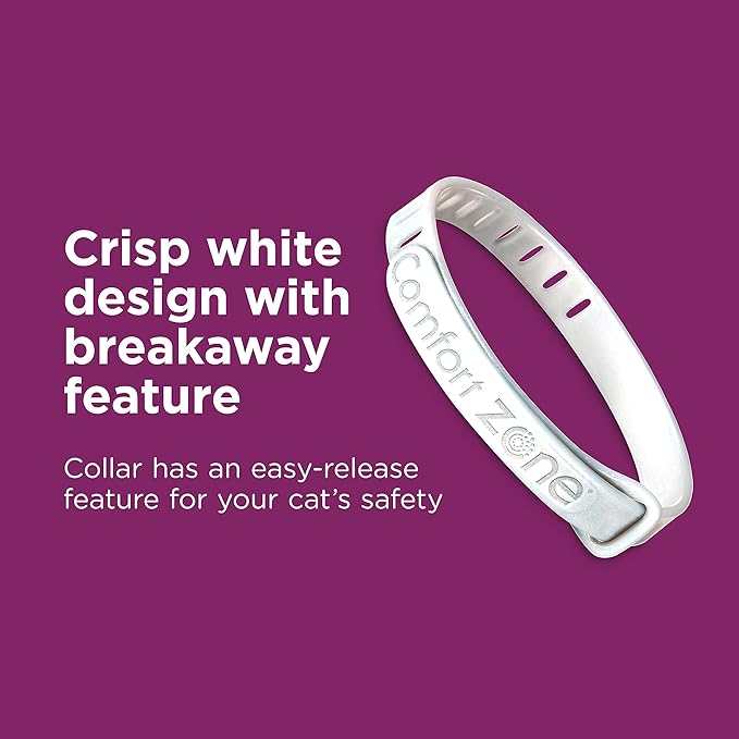 Comfort Zone Cat Calming Collar Savings Pack: 2 30-Day Calming Collars for 60 Days of Calm; Cat Pheromones Help Anxiety, Reduce Stress, Urine Marking, Scratching; Indoor or Outdoor Cats; Long-Lasting