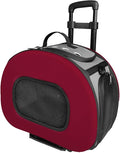 Pet Life ® 'Final Destination' Military-Grade Hardshell and Light 2-in-1 Wheeled or Carrying Travel Airline Cat and Dog Carrier Crate or Portable Pet Kennel