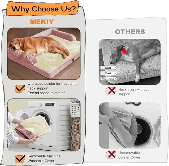 Small Dog Bed Orthopedic Washable Cat Bed Memory Foam Small Couch Sofa Indoor Comfy Pet Beds with Waterproof Removable Cover & Non-Slip Bottom