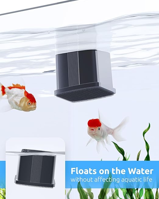 SEAOURA 2-in-1 Aquarium Magnetic Cleaner with Digital Aquariums Thermometer, Fish Mini Magnets Brush only for Glass Tank,Tiny Magnet Floating Cleaning Tool for 1-30 Gallons