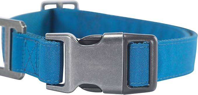Carhartt Nylon Duck Dog Collar, Fully Adjustable Durable 2-Ply Cordura Nylon Canvas Collars for Dogs, Marine Blue, Medium