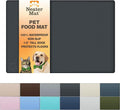 Neater Pet Brands Neater Mat Cat & Dog Food Mat, Waterproof & BPA-Free Silicone Placemat with Raised Edge for Under Food and Water Bowls, 16" x 10", Midnight Black