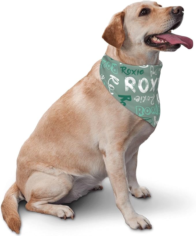 Custom Pet Scarf Personalized Dog Bandana with Name Personalized Add Your Text Bibs Triangle Head Scarfs Gift for Small Medium Large Dogs Cats Baby Puppy Pets Accessories