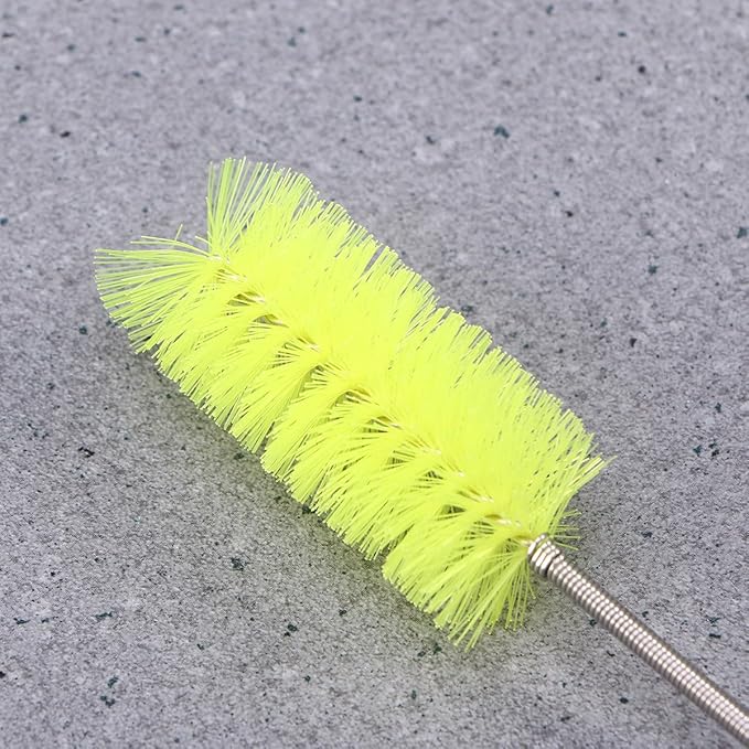 UEETEK Stainless Flexible Cleaning Brush Double Ended Canister Filter Tube Hose Pipe Clean for Fish Tank Aquarium (Yellow)