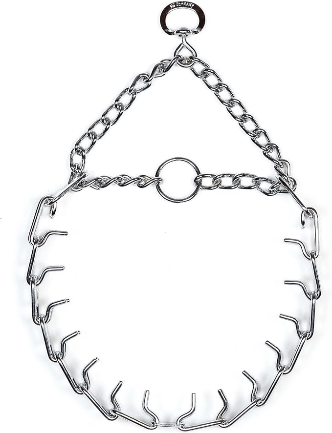 Herm Sprenger Prong Dog Training Collar Ultra-Plus Chrome Plated Steel No Pull Collar for Dogs Made in Germany, 20in x 3.0mm (Neck Size up to 16in)